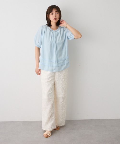 CRAFT STANDARD BOUTIQUE(クラフトスタンダードブティック)の「カットジャガードパンツ◆(その他パンツ・レディース・ブラウン/オフホワイト・FREE)」の16枚目の写真