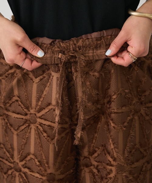 CRAFT STANDARD BOUTIQUE(クラフトスタンダードブティック)の「カットジャガードパンツ◆(その他パンツ・レディース・ブラウン/オフホワイト・FREE)」の11枚目の写真