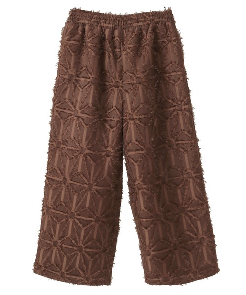 CRAFT STANDARD BOUTIQUE(クラフトスタンダードブティック)の「カットジャガードパンツ◆(その他パンツ・レディース・ブラウン/オフホワイト・FREE)」の3枚目の写真