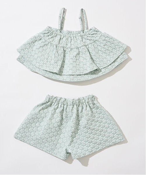 Lycee mine（リセマイン）の「【セットアップ】キャミ＆ショートパンツセット（セットアップ・キッズ・ベージュ/クリーム/ミント/ブラック・150cm/120cm/140cm/100cm/110cm/130cm）」の7枚目の写真