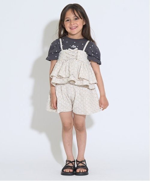 Lycee mine（リセマイン）の「【セットアップ】キャミ＆ショートパンツセット（セットアップ・キッズ・ベージュ/クリーム/ミント/ブラック・150cm/120cm/140cm/100cm/110cm/130cm）」の14枚目の写真