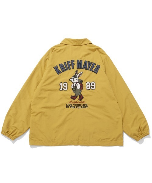KRIFF MAYER(クリフメイヤー)の「クリフラビット刺繍コーチJK(ブルゾン・メンズ・ナチュラル/ブラック/イエロー・MEDIUM/LARGE/X-LARGE)」の9枚目の写真