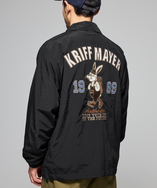 KRIFF MAYER(クリフメイヤー)の「クリフラビット刺繍コーチJK(ブルゾン・メンズ・ナチュラル/ブラック/イエロー・MEDIUM/LARGE/X-LARGE)」の18枚目の写真