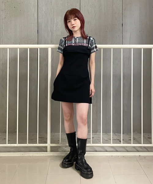 Oriens JOURNAL STANDARD（オリエンス ジャーナルスタンダード）の「《追加》チェックグラフィックTEE（Tシャツ/カットソー・レディース・ボルドー/イエロー・FREE）」の6枚目の写真