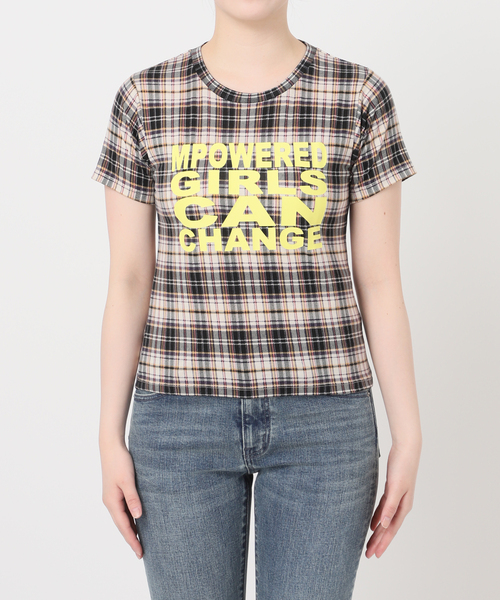 追加》チェックグラフィックTEE（Tシャツ/カットソー）｜Oriens