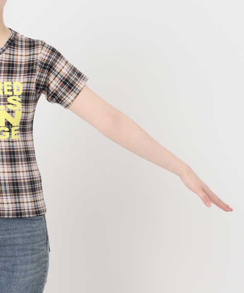 追加》チェックグラフィックTEE（Tシャツ/カットソー）｜Oriens