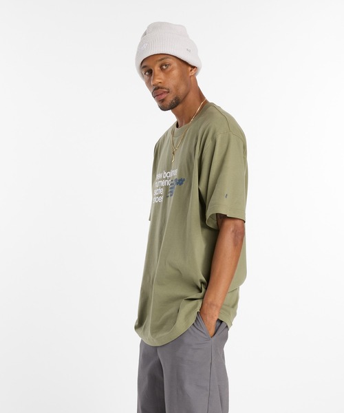 NEW BALANCE(ニューバランス)の「Numeric スタックド グラフィック T-Shirt(Tシャツ/カットソー・メンズ・インディゴブルー/ホワイト/ブラック・XX-LARGE/X-LARGE/LARGE/MEDIUM/SMALL)」の4枚目の写真