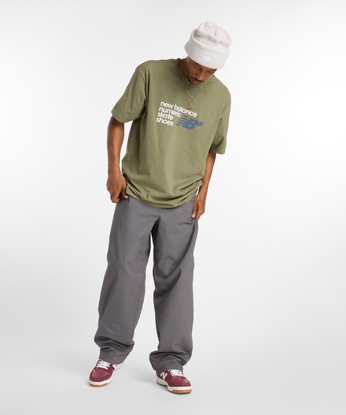 NEW BALANCE(ニューバランス)の「Numeric スタックド グラフィック T-Shirt(Tシャツ/カットソー・メンズ・インディゴブルー/ホワイト/ブラック・XX-LARGE/X-LARGE/LARGE/MEDIUM/SMALL)」の9枚目の写真