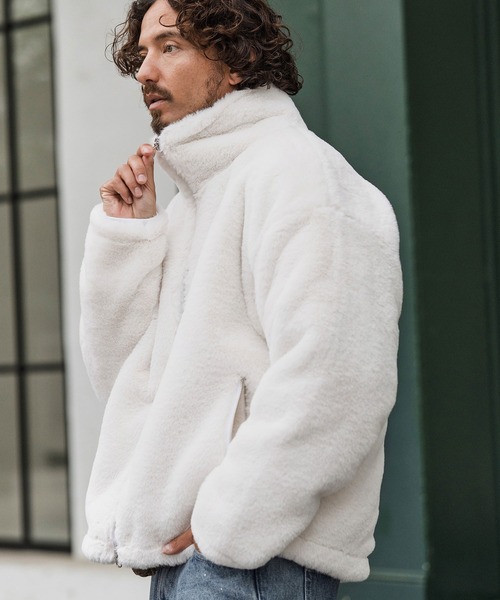 mj10875-Fur High Neck Short Blouson ファーブルゾン（ブルゾン