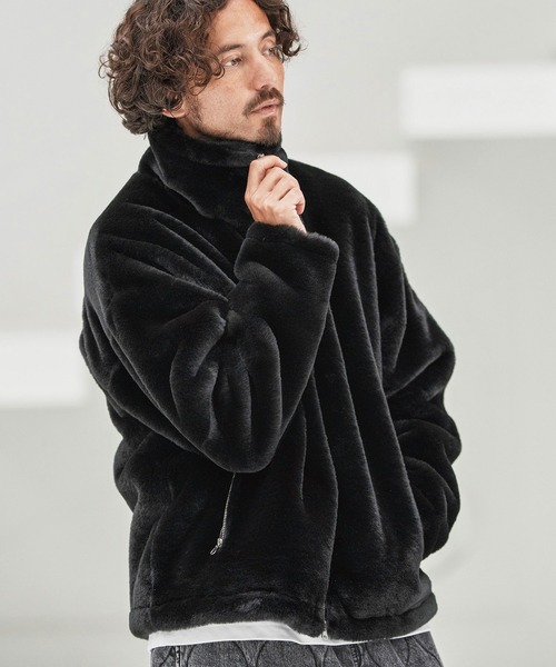 mj10875-Fur High Neck Short Blouson ファーブルゾン（ブルゾン
