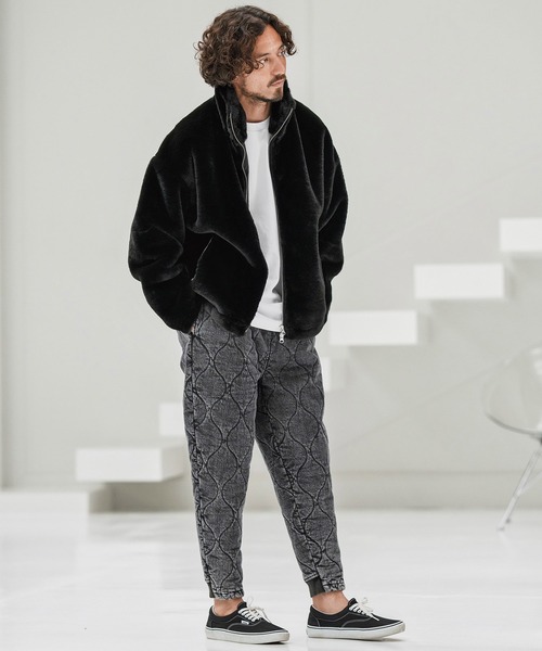 mj10875-Fur High Neck Short Blouson ファーブルゾン（ブルゾン