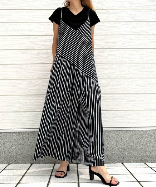 未使用♪ 『otona MUSE』コラボ♪ワイドサロペット 身長別】 Staff Styling / otonaMUSEコラボ ワイドサロペット