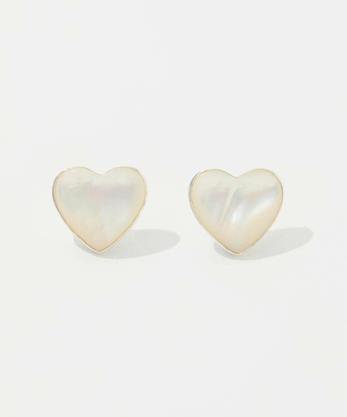 ANNIKA INEZ Pearl Heart Earrings, Sml アニカ イネズ パール