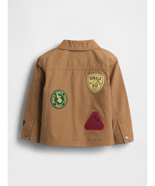 GAP（ギャップ）の「Gap × ディズニー ミッキーマウス キャンバス チョアジャケット (幼児・ベビー)（カバーオール・キッズ・ブラウン・80ｃｍ/90cm/95cm/100cm/105cm/110cm）」の3枚目の写真
