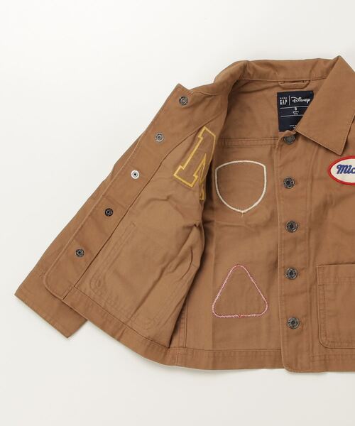 GAP（ギャップ）の「Gap × ディズニー ミッキーマウス キャンバス チョアジャケット (幼児・ベビー)（カバーオール・キッズ・ブラウン・80ｃｍ/90cm/95cm/100cm/105cm/110cm）」の2枚目の写真