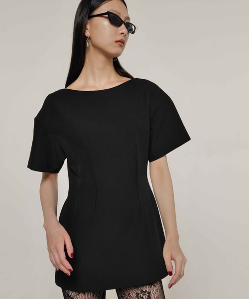 JOSE MOON（ジョゼムーン）の「MINI DRESS WITH S/PT/ミニドレスウィズショーパン（ワンピース・レディース・ホワイト/ブラック・36/38）」の9枚目の写真