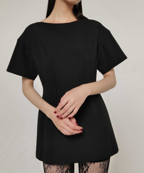 JOSE MOON（ジョゼムーン）の「MINI DRESS WITH S/PT/ミニドレスウィズショーパン（ワンピース・レディース・ホワイト/ブラック・36/38）」の10枚目の写真