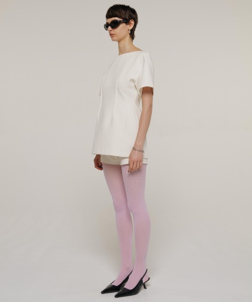 JOSE MOON（ジョゼムーン）の「MINI DRESS WITH S/PT/ミニドレスウィズショーパン（ワンピース・レディース・ホワイト/ブラック・36/38）」の14枚目の写真