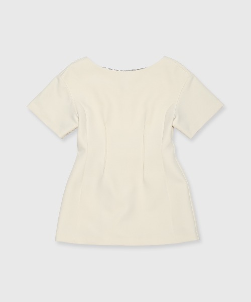 JOSE MOON（ジョゼムーン）の「MINI DRESS WITH S/PT/ミニドレスウィズショーパン（ワンピース・レディース・ホワイト/ブラック・36/38）」の16枚目の写真