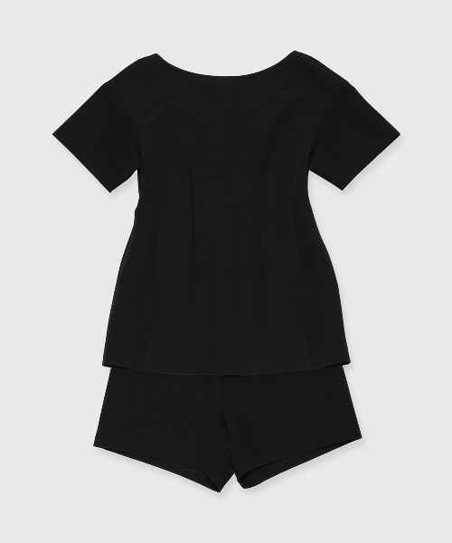 JOSE MOON（ジョゼムーン）の「MINI DRESS WITH S/PT/ミニドレスウィズショーパン（ワンピース・レディース・ホワイト/ブラック・36/38）」の17枚目の写真