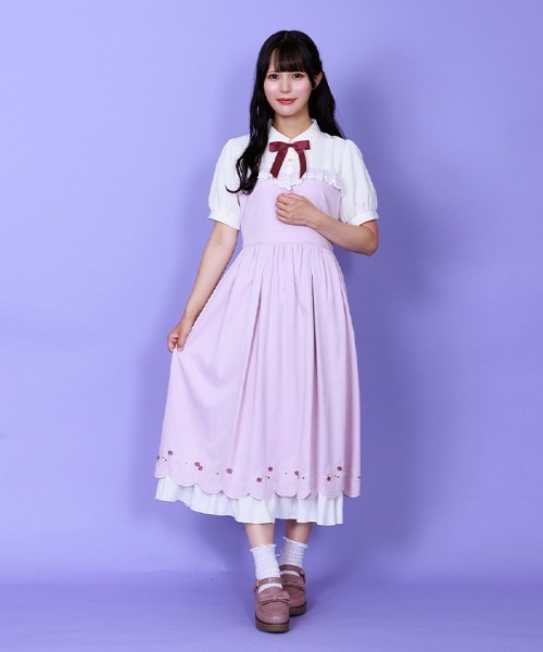 ティーパーティー刺繍ワンピース（ワンピース）｜axes femme POETIQUE