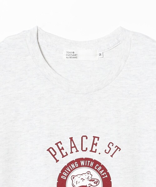 TOKYO CULTUART by BEAMS（トウキョウカルチャートバイビームス）の「HIGHWAY / PEACE.ST TEE（Tシャツ/カットソー・レディース・ライトグレー・LARGE/X-LARGE/MEDIUM/SMALL）」の3枚目の写真