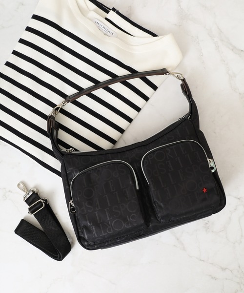 EllE SPORT 2wayショルダーバッグ ELLESPORT ELLE SPORT 2WAYショルダーバッグ 軽量 はっ水 （NAVY