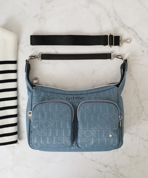 EllE SPORT 2wayショルダーバッグ ELLESPORT ELLE SPORT 2WAYショルダーバッグ 軽量 はっ水 （NAVY