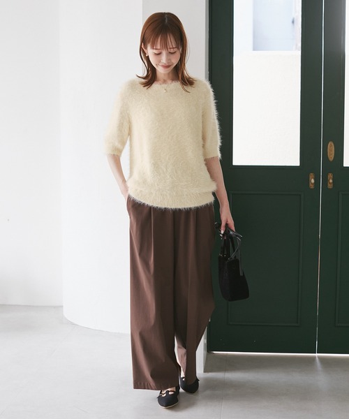 ROPE' PICNIC（ロペピクニック）の「シャギーニットハーフスリーブプルオーバー（ニット/セーター・レディース・キナリ/グレー/ブラウン・FREE）」の11枚目の写真
