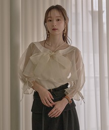 新品未使用✨️ mideal マイディール オーガンジーシアーブラウス mideal マイディール オーガンジーシアーブラウス｜Yahoo!フリマ