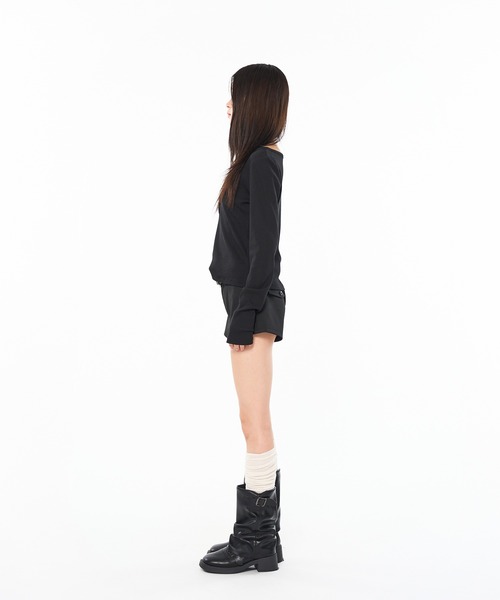 WISH FOR EVER（ウィッシュフォーエバー）の「ASSORT HENRY NECK LONG SLEEVE / アソートヘンリーネックロングスリーブ（Tシャツ/カットソー・レディース・ブラック/その他/オフホワイト・MEDIUM/SMALL）」の18枚目の写真