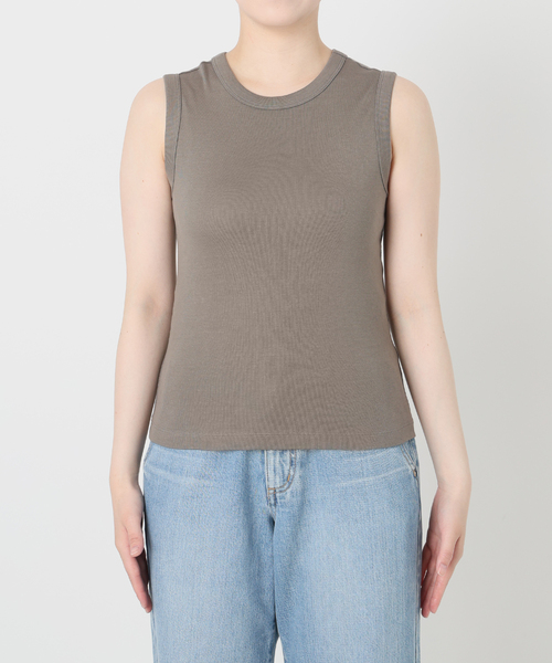 IENA（イエナ）の「FLORE FLORE/フローレフローレ ESME TANK タンクトップ（タンクトップ・レディース・アイボリー/ブラック/バーガンディー/ベージュ・FREE）」の6枚目の写真