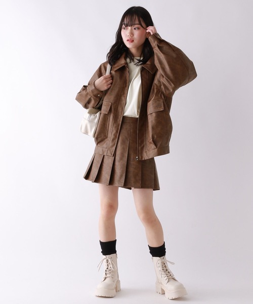 repipi armario（レピピ アルマリオ）の「フェイクレザープリーツスカート（スカート・キッズ・ブラウン/ブラック/ブラウン系その他・LARGE/MEDIUM/SMALL）」の18枚目の写真