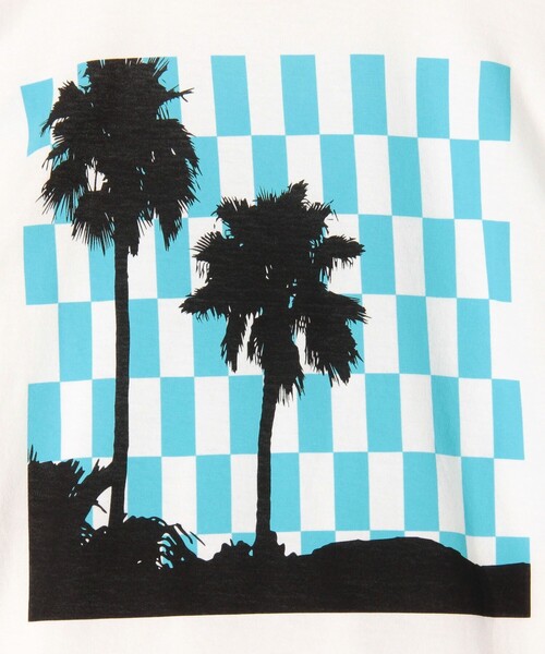 JAMES PERSE（ジェームスパース）の「チェッカーパームツリーグラフィック Tシャツ MLJ3311PLS（Tシャツ/カットソー・メンズ・チャコールグレー/ライトピンク/ホワイト・0/3/2/1）」の15枚目の写真