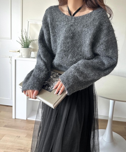 セール】褒められワンピ♪マルチwayニット×チュールワンピースセット