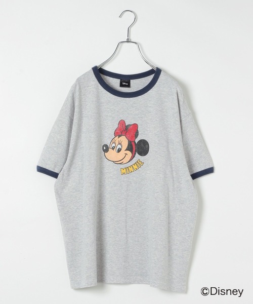 LEPSIM（レプシィム）の「【Disney】MICKEYリンガーT　580962（Tシャツ/カットソー・レディース・杢グレー/チャコールグレー・FREE）」の2枚目の写真