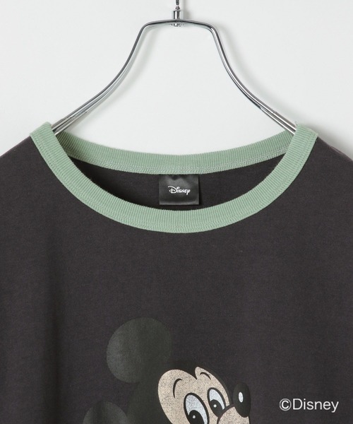 LEPSIM（レプシィム）の「【Disney】MICKEYリンガーT　580962（Tシャツ/カットソー・レディース・杢グレー/チャコールグレー・FREE）」の4枚目の写真