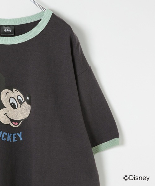 LEPSIM（レプシィム）の「【Disney】MICKEYリンガーT　580962（Tシャツ/カットソー・レディース・杢グレー/チャコールグレー・FREE）」の5枚目の写真