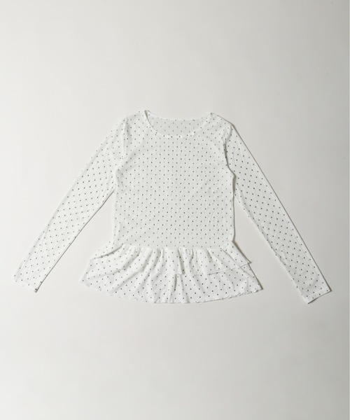 WC(ダブル シー)の「フリルヘムドットシアートップス(Tシャツ/カットソー・レディース・ホワイト/ブラック・FREE)」の21枚目の写真