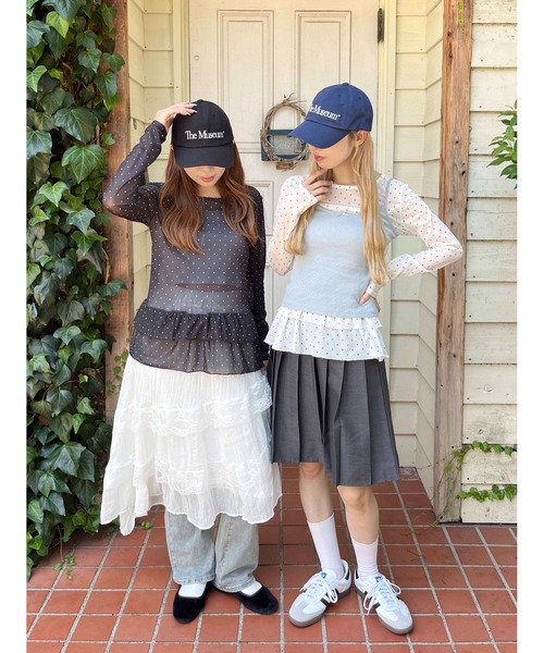 WC(ダブル シー)の「フリルヘムドットシアートップス(Tシャツ/カットソー・レディース・ホワイト/ブラック・FREE)」の18枚目の写真