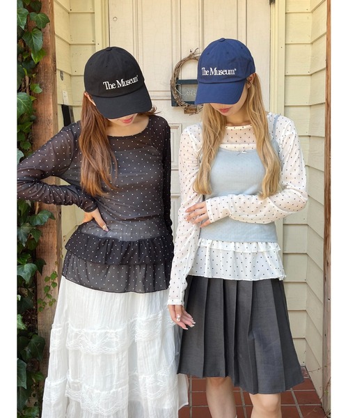 WC(ダブル シー)の「フリルヘムドットシアートップス(Tシャツ/カットソー・レディース・ホワイト/ブラック・FREE)」の19枚目の写真