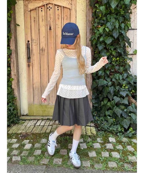 WC(ダブル シー)の「フリルヘムドットシアートップス(Tシャツ/カットソー・レディース・ホワイト/ブラック・FREE)」の7枚目の写真