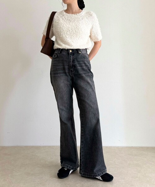 fredy emue(フレディエミュ)の「FRベーシックフレアデニムパンツ(デニムパンツ・レディース・ブラック/ブルー・36/38)」の3枚目の写真