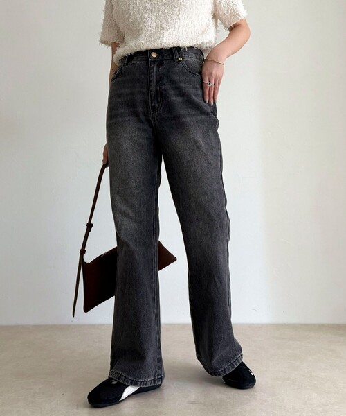 fredy emue(フレディエミュ)の「FRベーシックフレアデニムパンツ(デニムパンツ・レディース・ブラック/ブルー・36/38)」の8枚目の写真