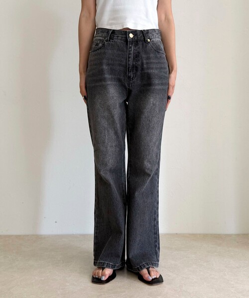 fredy emue(フレディエミュ)の「FRベーシックフレアデニムパンツ(デニムパンツ・レディース・ブラック/ブルー・36/38)」の10枚目の写真