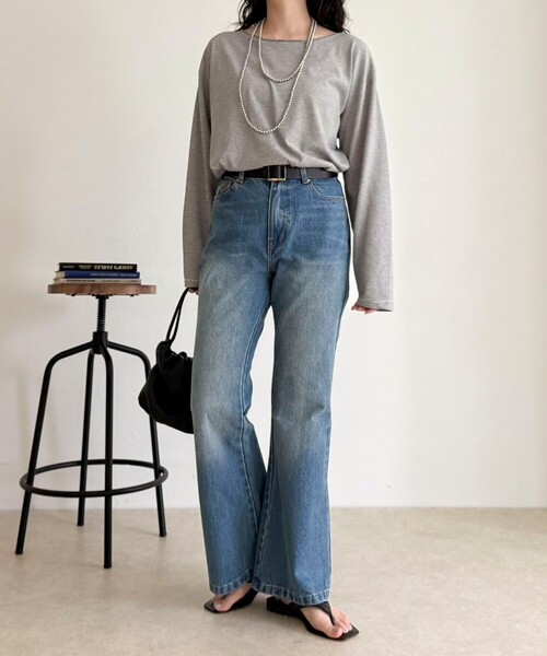 fredy emue(フレディエミュ)の「FRベーシックフレアデニムパンツ(デニムパンツ・レディース・ブラック/ブルー・36/38)」の20枚目の写真