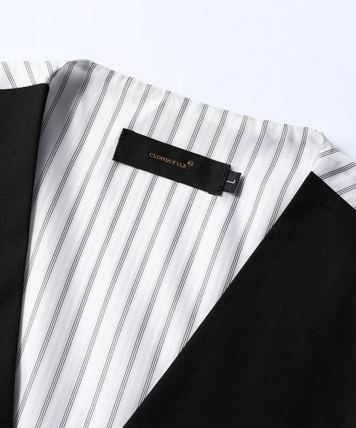 Cloudstyle（クラウドスタイル）の「【Cloudstyle】ダブルブレスト ノーカラー スーツベスト（スーツベスト・メンズ・グレー/ネイビー/ブラック・LARGE/X-LARGE/SMALL/MEDIUM）」の10枚目の写真