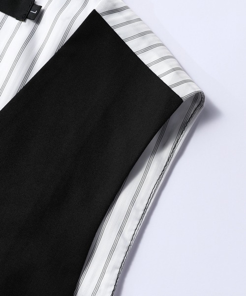 Cloudstyle（クラウドスタイル）の「【Cloudstyle】ダブルブレスト ノーカラー スーツベスト（スーツベスト・メンズ・グレー/ネイビー/ブラック・LARGE/X-LARGE/SMALL/MEDIUM）」の11枚目の写真