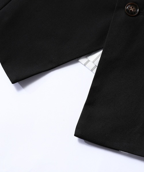 Cloudstyle（クラウドスタイル）の「【Cloudstyle】ダブルブレスト ノーカラー スーツベスト（スーツベスト・メンズ・グレー/ネイビー/ブラック・LARGE/X-LARGE/SMALL/MEDIUM）」の14枚目の写真