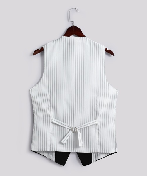 Cloudstyle（クラウドスタイル）の「【Cloudstyle】ダブルブレスト ノーカラー スーツベスト（スーツベスト・メンズ・グレー/ネイビー/ブラック・LARGE/X-LARGE/SMALL/MEDIUM）」の4枚目の写真